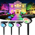 Solar Spot Lights Outdoor Waterproof, Multicolor 10Modes RGB Solar Tree Spotlight Bright Uplights for Halloween Christmas Decorations Outdoor,Landscape Lighting for Garden Yard Pathway(4Pack) by Unknown