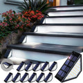 PATIOWIN 12 Pack Solar Step Lights for Outside, 24 LEDs Solar Stair Lights Waterproof IP65, Solar Deck Lights Outdoor Decor for Garden, Porch, Pathway, Patio, Fence(Cold White) by PATIOWIN