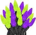 Novelty Lights 70 LED C6 Outdoor Halloween String Lights, Purple & Lime by NoveltyLights-LightExperts