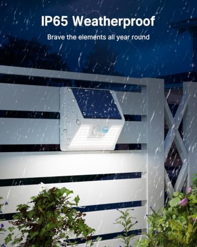 vighep 2 Pack Solar Motion Lights Outdoor, Waterproof Fence Lights Solar Powered with 3 Lighting Mode, Cold White LED Step Light for Outside Wall Yard Deck Stairs Garden - White - Image 5