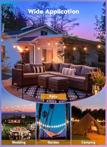 Outdoor String Lights, 52FT 15 Bulbs Shatterproof Patio Lights with Remote - Image 4