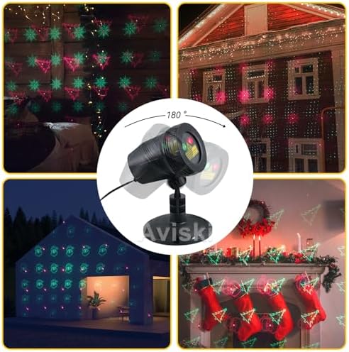 Christmas Laser Lights, Outdoor Garden Laser Lights Projector Decorations with Moving RGB Waterproof for Christmas Holiday Party - Image 5