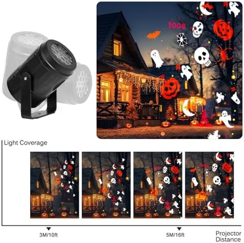 Halloween Projector Lights Outdoor/Indoor, Led Lights Projector Waterproof for Holiday Decorations, Holiday Projector for Halloween Party - Image 5