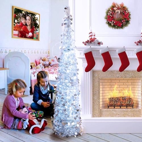 JMEXSUSS Connectable 8 Modes 100 LED White Christmas Lights Clear Wire - Image 5