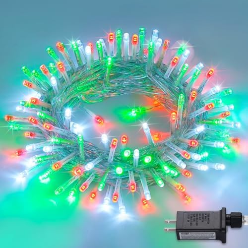 JMEXSUSS Connectable Red White and Green Christmas Lights by JMEXSUSS