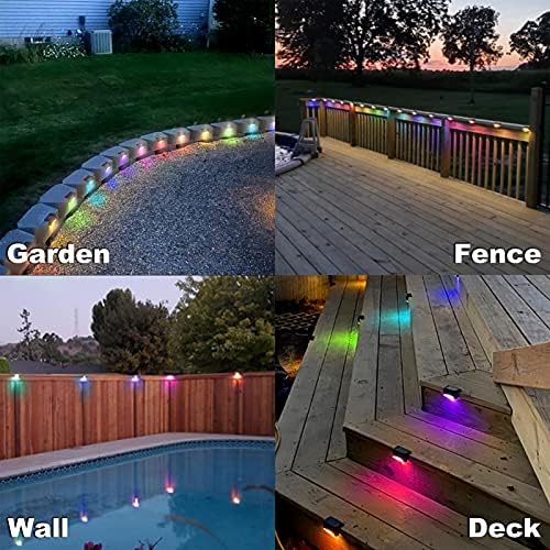 DenicMic 16 Pack Solar Deck Lights Outdoor Waterproof Color Changing LED - Image 4