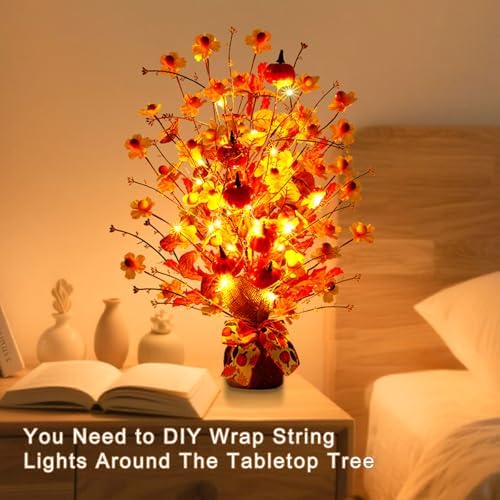 Joyhalo 2 Pack Lighted Christmas Tree Tabletop with LED Battery Operated - Image 6