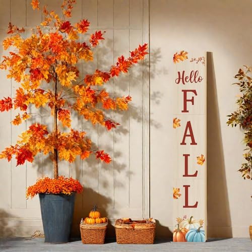 Fall Porch Decor Outdoor Autumn Thanksgiving Wooden Porch Sign 46.8 Inch - Image 7