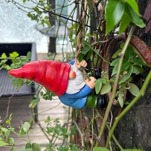 Hanging Gnome Garden Statue Decoration,Climbing Gnomes Statue Figurine Ornament for Indoor Outdoor Home Garden Decor - Image 5
