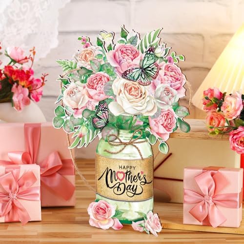 Spiareal Happy Mother's Day Fall Porch Decor, Wooden Welcome Sign - Image 2