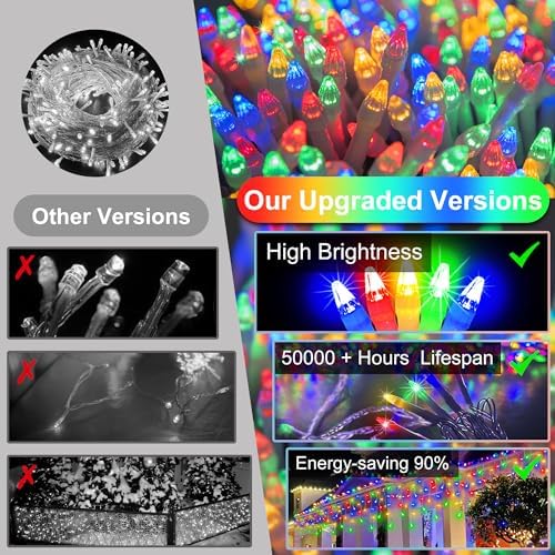 810 LED 82FT Christmas Icicle Lights, 180 Drops, 12 Modes, Multicolor - Image 6