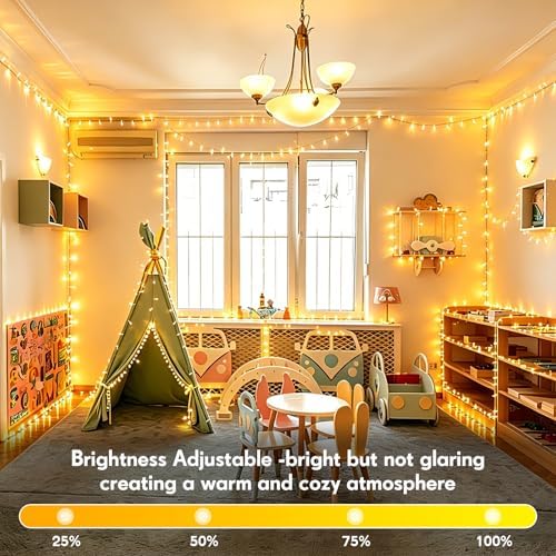 JXLEDAYY 552 FT 1400 LED Christmas Lights Outdoor Decorations Super Long Fairy String Waterproof 8 Modes Timer Clear Wire for Outside House Tree Patio Yard Wedding Party Holiday-Warm White - Image 4