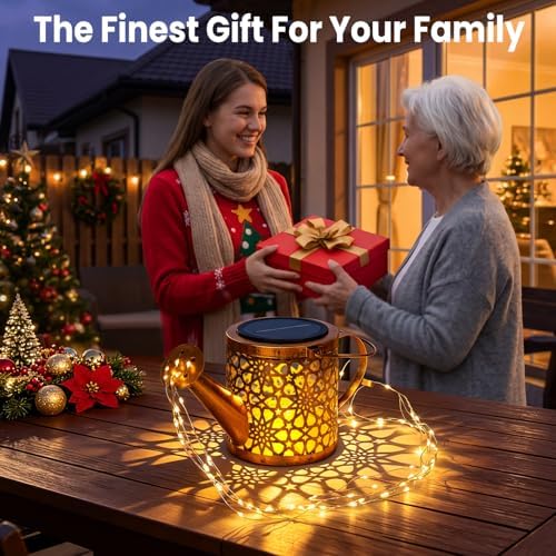 Solar Watering Can Lights Garden Decor, Metal Waterproof Hanging Lantern - Image 7