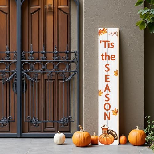 Fall Porch Decor Outdoor Autumn Thanksgiving Wooden Porch Sign 46.8 Inch - Image 5
