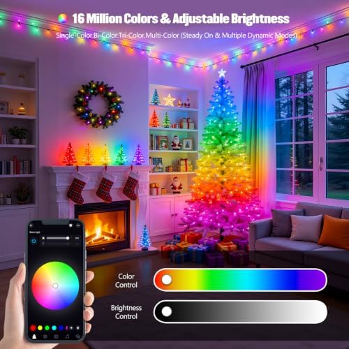 JMEXSUSS 250 LED Smart Color Changing Halloween Lights, RGB String Lights - Image 3