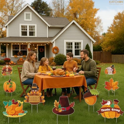 KatchOn Thanksgiving Yard Signs With Stakes, Pack of 9 - Image 5