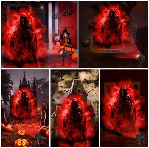 Treela Halloween Ghost Projector Light Outdoor Decoration, Red, Dynamic - Image 6
