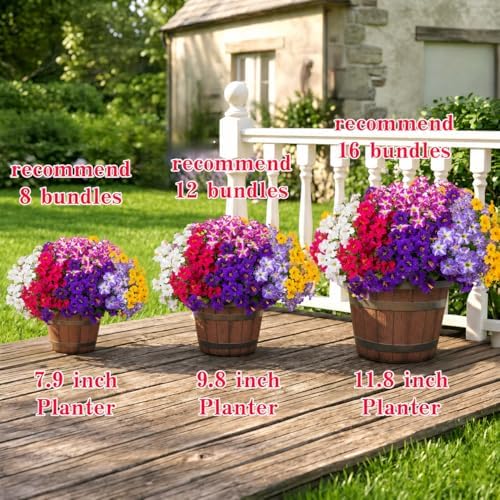 Artificial Petunia Flowers Outdoor, 12 Bundles UV Resistant Faux Plants - Image 7
