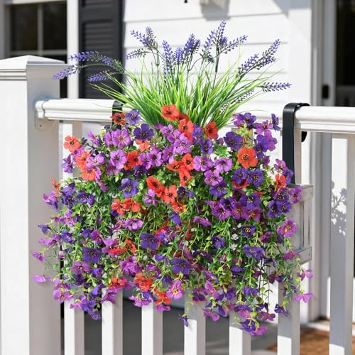 Artificial Fake Hanging Flowers Plants for Outdoor Outside Decoration - Image 5