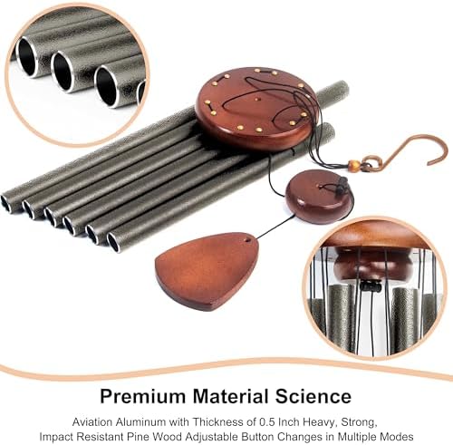 Bursvik 37" Aluminum Wind Chimes for Outside(2 Pack Copper) - Image 3