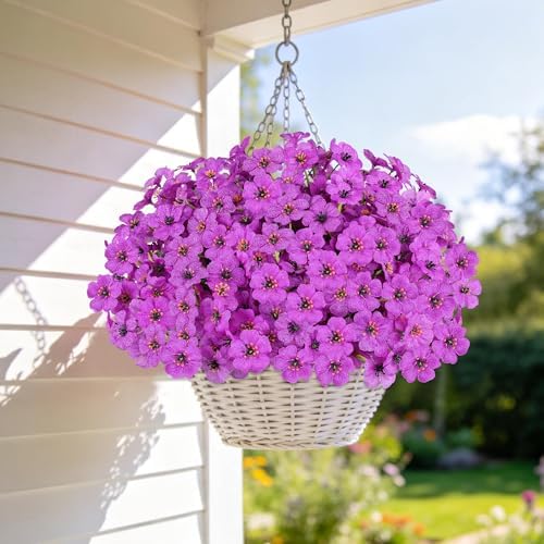 AmyHomie 20 PCS Artificial Flowers for Outdoors, UV Resistant Fake Plants - Image 3