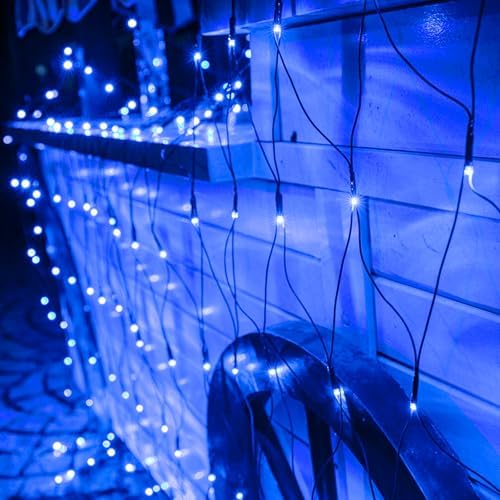 iBaycon 2Pack 4FT x 6FT Christmas Net Lights Outdoor Mesh Light, Blue - Image 6