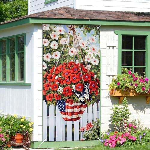 Patriotic Welcome Door Cover, 70.86" X 35.43" Door Banner - Image 5