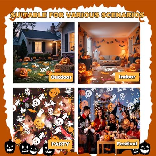 LED Halloween Projector Lamp, 16-Pattern HD Projector Light, USB-Powered mini ABS Projector, Indoor Outdoor Home Decor for Living Room Bedroom Party - Image 5