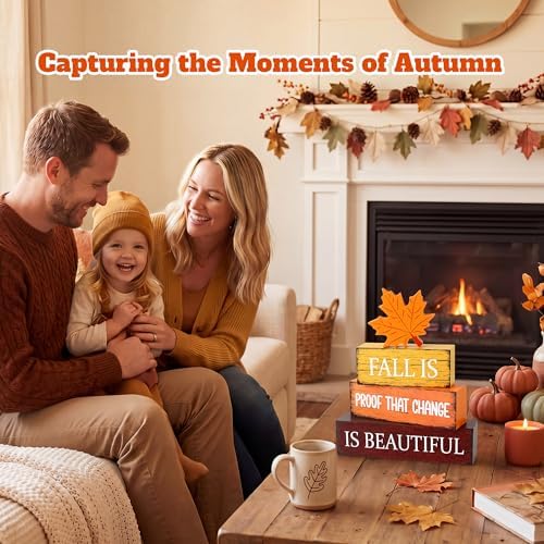 4 Pcs Fall Wooden Decor, Fall Table Decorations Gifts for Home - Image 7