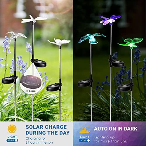 SOLPEX Solar Garden Lights Decor Butterfly Path Lights Outdoor Decorations - Image 3