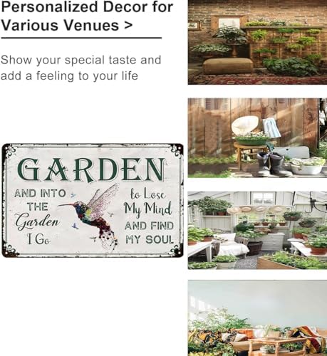 Bestylez Gardening Gifts Vintage Gardening Signs Into The Garden To Lose My Mind Metal Sign for Home Garden Greenhouse Living Room Bedroom Yard Cottage Outdoor Decor 8X12 Inch (3358) - Image 3