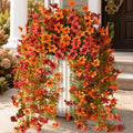Artificial Fall Flowers Fake Mums UV Hanging Plants for Outdoors Decor by ZFProcessArtificialFlowers