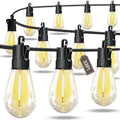 Outdoor String Lights LED Patio-Light,33Ft Waterproof Dimmable Porch Lights with 10 Shatterproof S14 Bulbs,Outside Hanging Light Connectable Lighting for Backyard Yard Gazebo Party Garden Bistro by LicooprDecorationYourLife