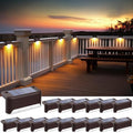 SOLPEX Solar Fence Lights Outdoor, Waterproof LED, 16 Pack Warm White by Solpex