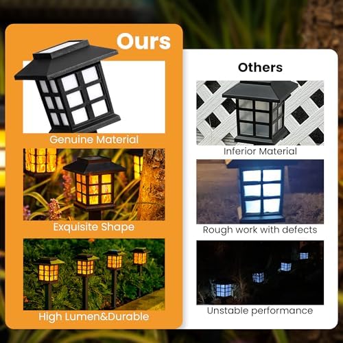 GIGALUMI Solar Lights Outdoor Waterproof 12 Pack, LED Garden Decor - Image 3
