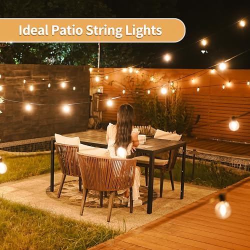 SANBEN Outdoor String Lights-50ft 25+1 G40 Bulbs Patio Lights with Remote - Image 5