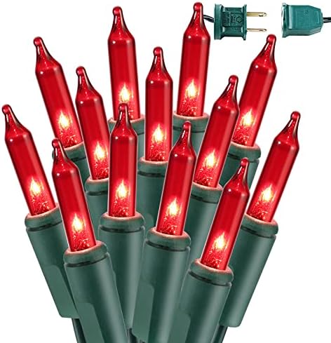 BrizLabs Red Incandescent Christmas Indoor String Lights 300 Count 69.6ft by BrizLabs