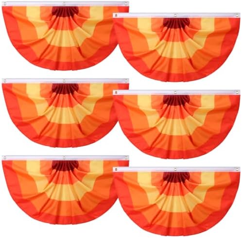 Newwiee 6 Pcs Thanksgiving Fall Bunting for Outside, Red, 3 x 6 ft by Newwiee
