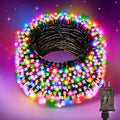 Nisocy 400FT Multicolor Christmas String Lights with Remote, Green Wire LED Mini Lights, 8 Modes, Timer, Plug-in Indoor Outdoor Lights for Large Trees, Fences, Yard, Parties and Holiday Decor by NISOCYLighting