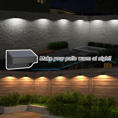 ZCXLIGHT Solar Fence Lights,Fence Solar Lights Outdoor Waterproof Led IP65 with10 Fixed Colors ＆ RGB Color Changing for Wall Backyard Step Railing Patio Pool Porchaily&Holiday Decorations (12) - Image 2