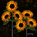 Solar Sunflower Lights Flowers Outdoor Waterproof for Yard Garden Cemetery by Meagoo