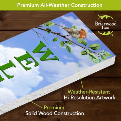 Briarwood Lane Spring Double Sided Reversible Pine Porch Leaner 47x9.5 Spring Birds For Spring Porch Leaner - Image 4