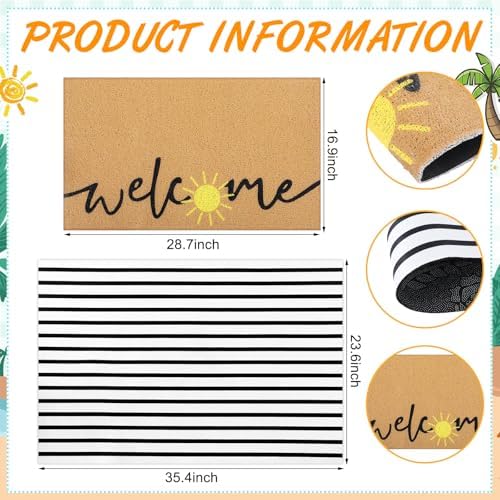 Tinideya 2 23.6 X 35.4 Inches Sun Black White and Brown - Image 2