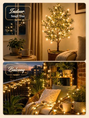 Hopolon Clear Christmas Lights, 13 FT 50 Count String Lights Green Wire - Image 3
