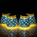 Starsoul 4 Pack Solar Lanterns Outdoor Waterproof, Gorgeous Mosaic Solar Lantern Outdoor Garden Decor, Solar Hanging Lights for Outside Patio Yard by Starsoul