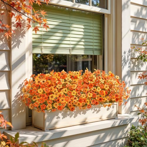 Alupssuc 96 Bundles Artificial Fall Flowers, UV Resistant Faux Mums Porch - Image 6