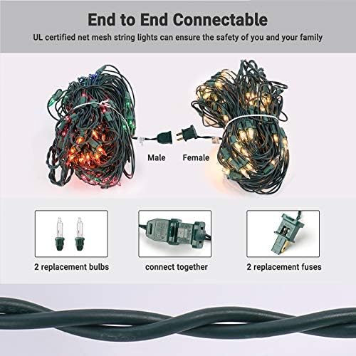 Lomotech Christmas Net Lights, 6ft x 4ft 150 Count Incandescent,Multicolor - Image 3