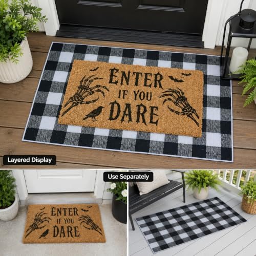 2 Pcs Halloween Door Mat, Halloween Outside Door Decorations - Image 4