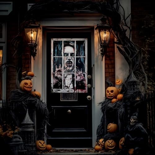 Halloween Window Decorations 2-Pack Blood Ghosts, 32" x 47" - Image 6