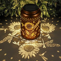 Solar Lanterns Outdoor Waterproof Hummingbird Garden Decor Christmas Gifts for Women Mom Grandma Hanging Lights Metal Decoration Outside for Yard, Patio,Backyard,Porch(Dragonfly and Sunflower) by Tepaken